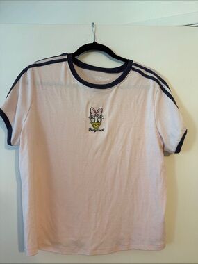 Disney Daisy Duck Light Pink Tee with Navy Trim